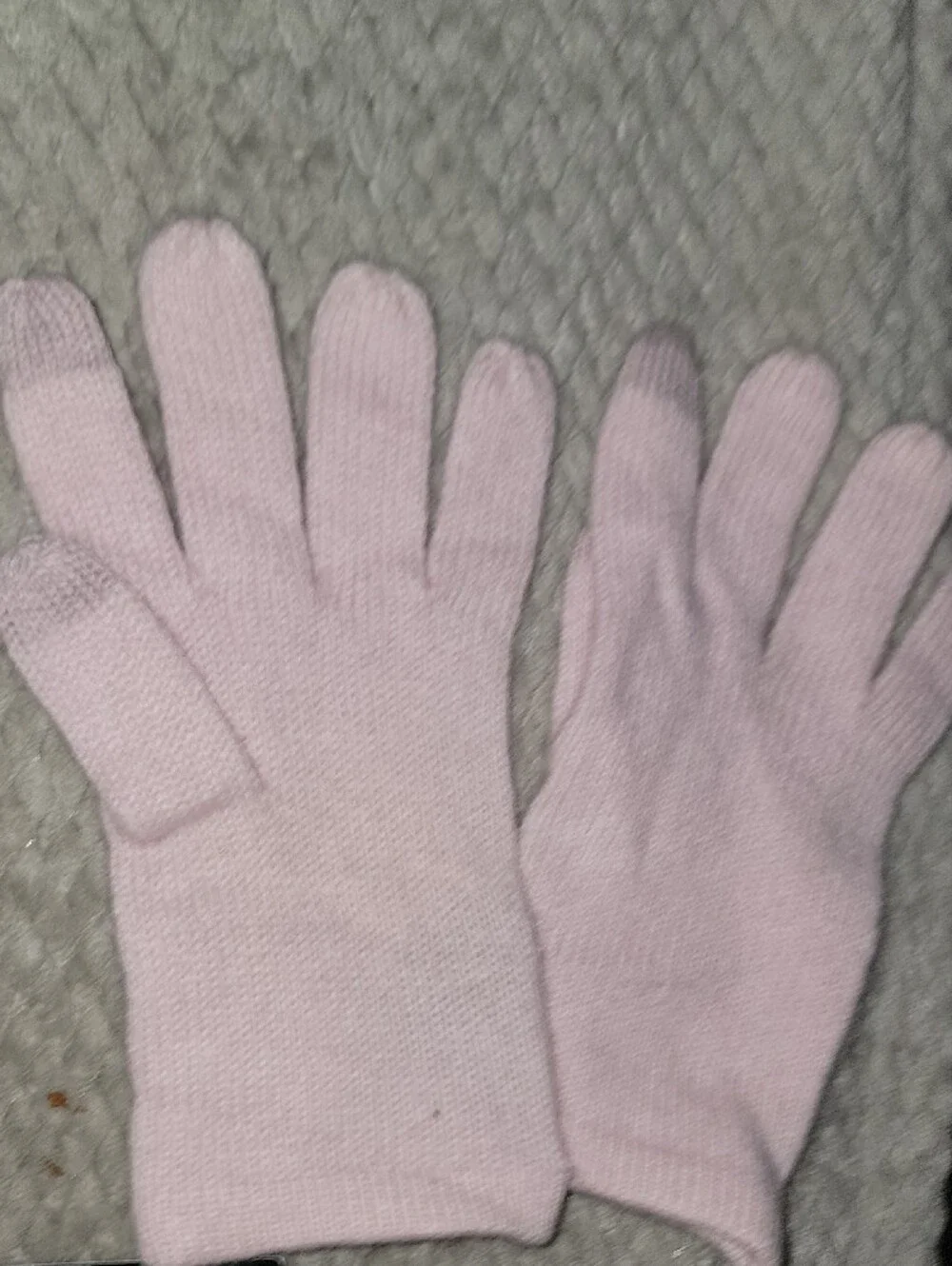 Phenix Light Pink Knit Cashmere Touchscreen Gloves